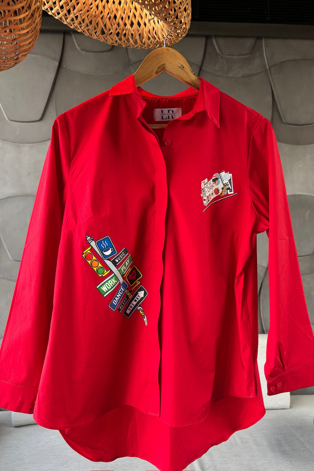 Scarlet Red Cotton Shirt