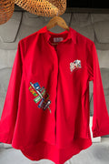 Scarlet Red Cotton Shirt