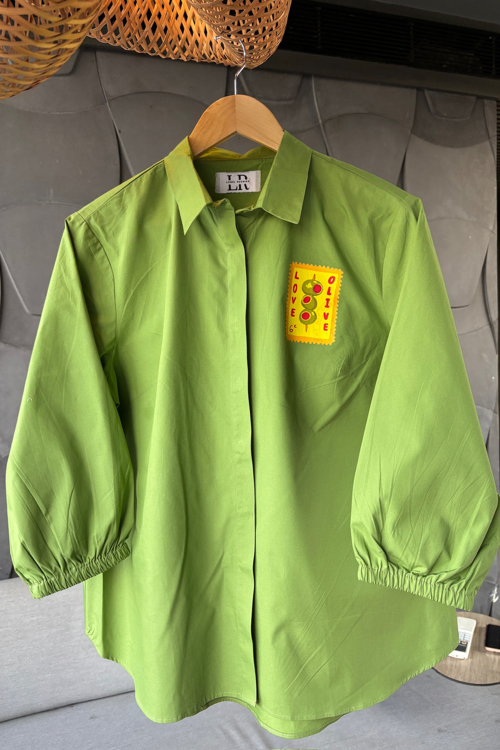 Lime Green Cotton Shirt
