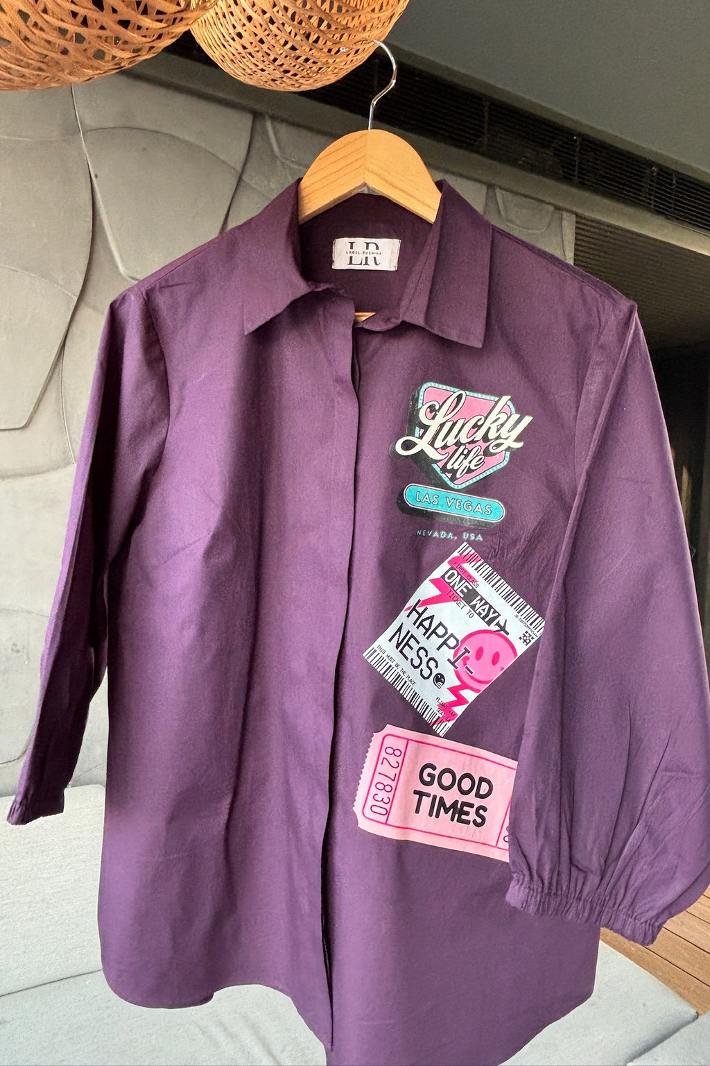 Plum Purple Cotton Shirt