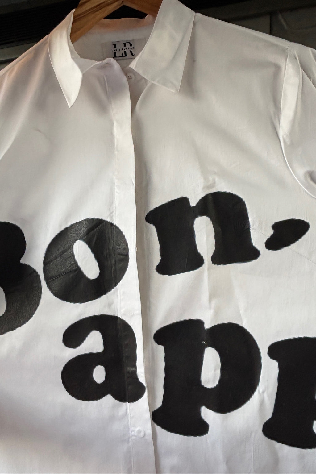 White and Black Cotton Shirt