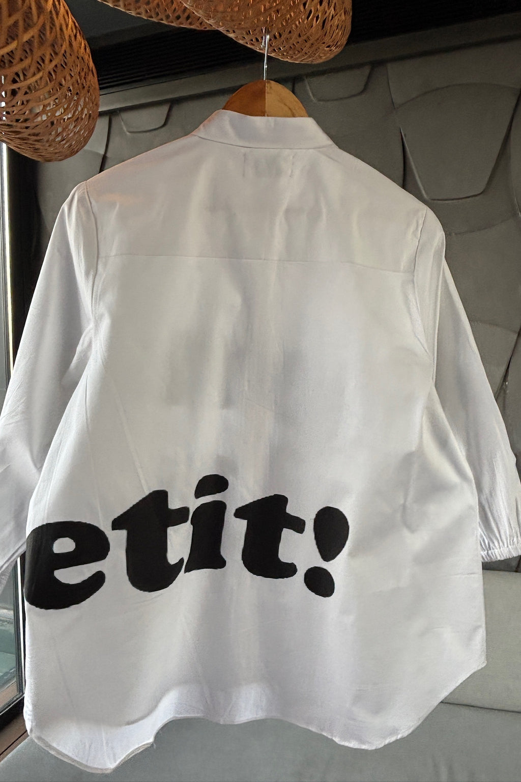 White and Black Cotton Shirt