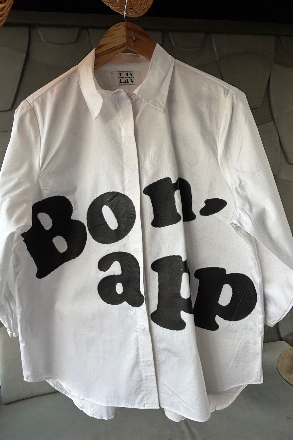 White and Black Cotton Shirt