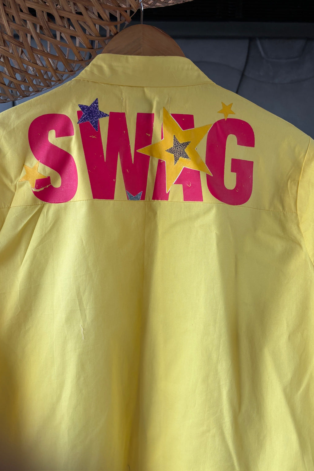 Yellow and Orange Colourblock Cotton Shirt