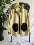 Ivory & Black Contrast Embroidered Linen Coord Set