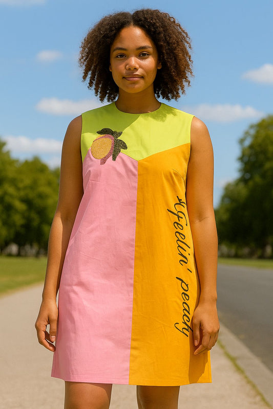 Feelin’ Peachy Colorblock Dress