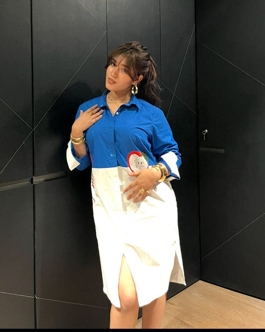 Apple Pop Shirt Dress